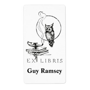 Personalised Vintage Owl Bookplate