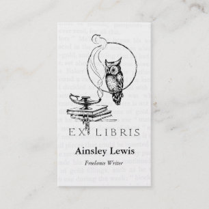 Personalised Vintage Owl Collage Business Card