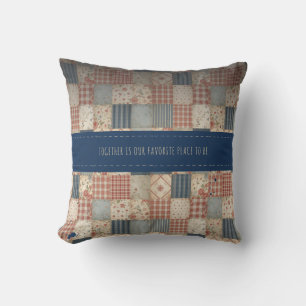 Personalised Vintage Patchwork Togetherness Cushion