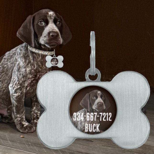 Personalised Vintage Photo Collage Pet Tag (Creator Uploaded)