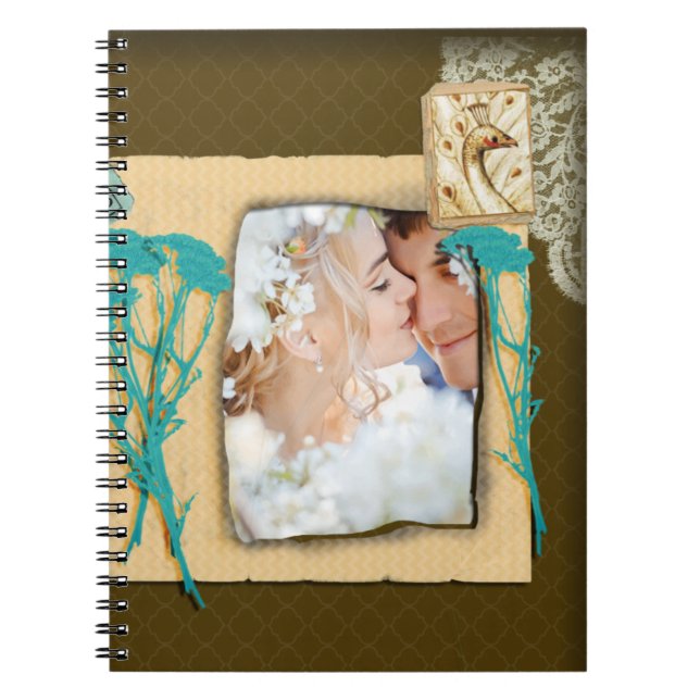 Personalised Vintage Photo Collage Spiral Notebook (Front)