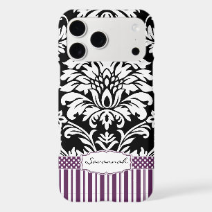 Personalised Vintage Purple Damask Pattern