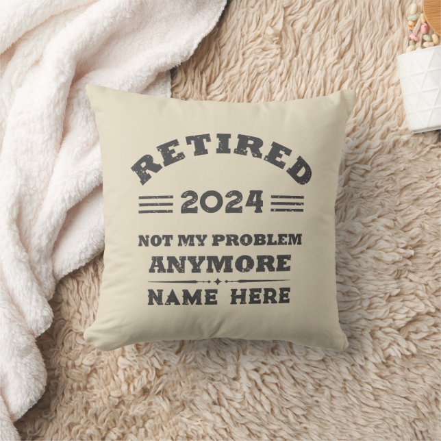 Personalised vintage retirement  cushion (Blanket)