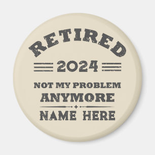 Personalised vintage retirement  magnet