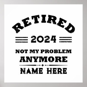 Personalised vintage retirement poster
