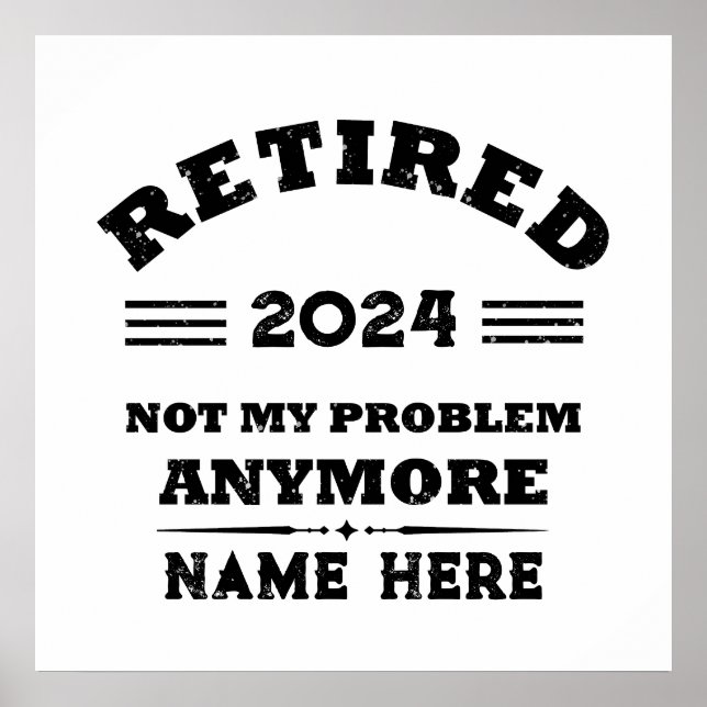 Personalised vintage retirement poster (Front)