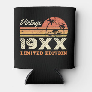 Personalised Vintage Retro Birthday Can Cooler