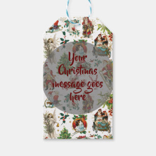 Personalised Vintage Retro Christmas Festive Gift Tags