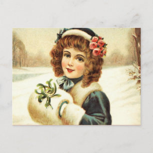 Personalised Vintage Retro Christmas Postcard