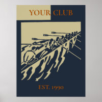 Personalised Vintage Retro Rowing Club