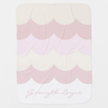 Personalised Vintage Scallop Multi-Coloured Pink