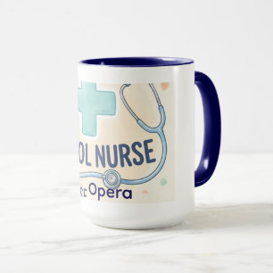 Personalised Vintage School Nurse Sign Mug