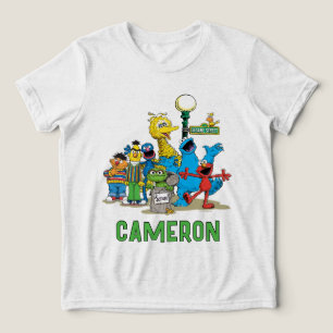 Personalised Vintage Sesame Street Pals Tri-Blend Shirt