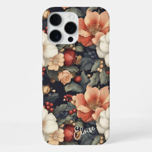Personalised Vintage Shabby Chic Pastel Pink Peony iPhone 16 Pro Max Case