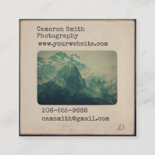 Personalised Vintage Slide business card