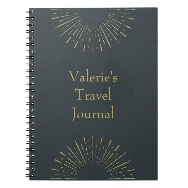Personalised Vintage Style Travel Journal (Front)