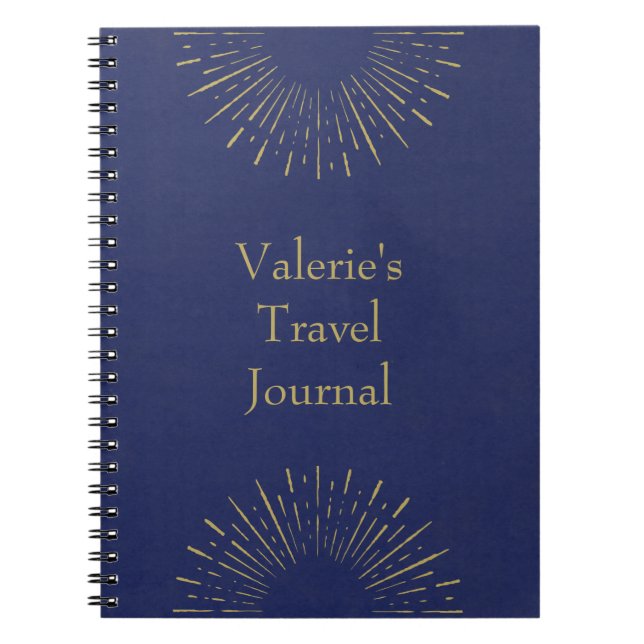 Personalised Vintage Style Travel Journal (Front)