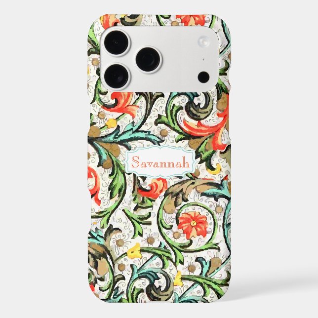 Personalised Vintage Swirly Damask (Back)