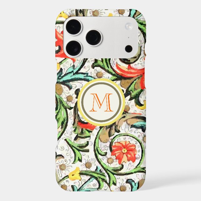 Personalised Vintage Swirly Damask iphone (Back)
