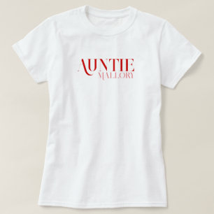 Personalised Vintage Typography Auntie  T-Shirt