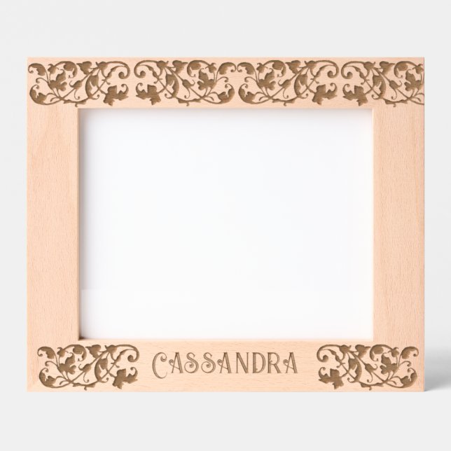 Personalised Vintage Victorian Foliage Etched Frames (Front)