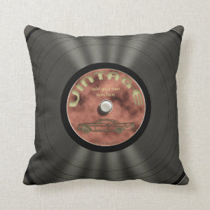 Personalised Vintage Vinyl Record Cushion