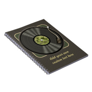 Personalised Vintage Vinyl Record Notebook