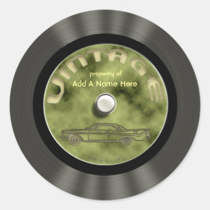 Personalised Vintage Vinyl Record Stickers