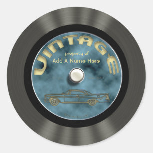Personalised Vintage Vinyl Record Stickers