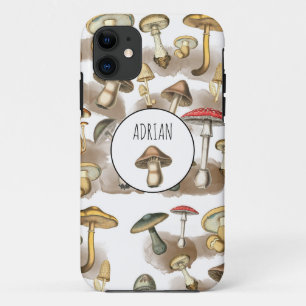 Personalised Vintage Woodland Forest Mushrooms Case-Mate iPhone Case