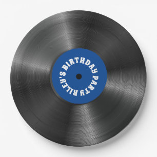 Personalised Vinyl Album Record Birthday Party Paper Plate