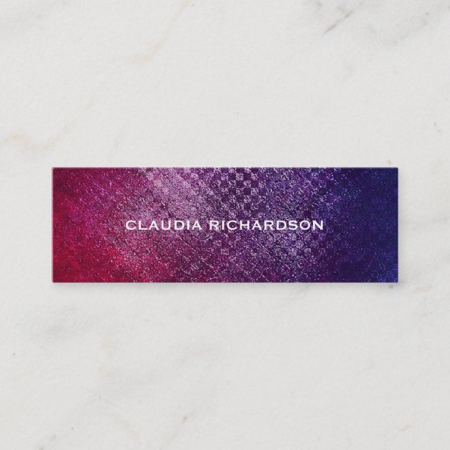 Personalised Viola Peach Skinny Business Card (Front)