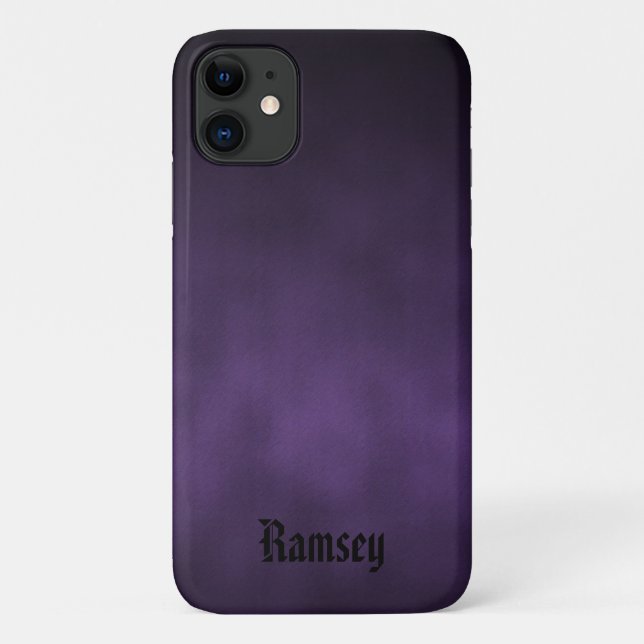 Personalised Violet and Black Goth Art Case-Mate iPhone Case (Back)