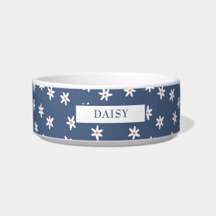 Personalised Violet and White Daisy Floral Pattern Bowl
