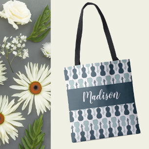 Personalised Violin or Viola Instrument Music Gift Tote Bag