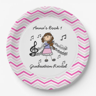 Personalised Violin Player Paper Plates