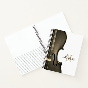Personalised violin teacher and student  notebook