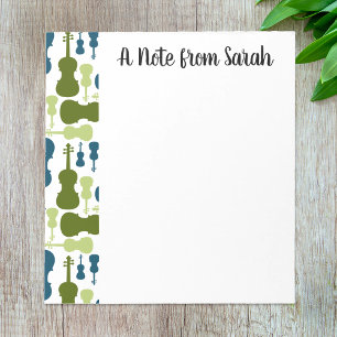 Personalised Violin Viola Player Gift Orchestra Notepad