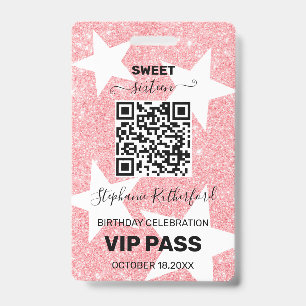 Personalised VIP PASS party ID Badge