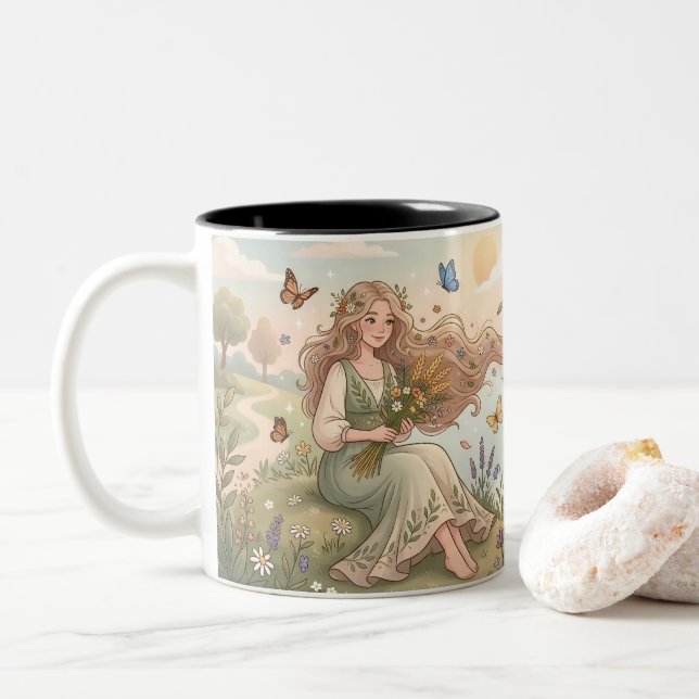Personalised Virgo Zodiac Mug (With Donut)