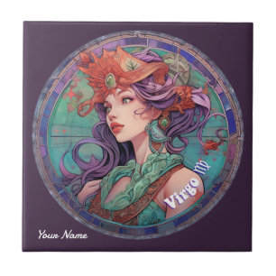 Personalised Virgo Zodiac Tile