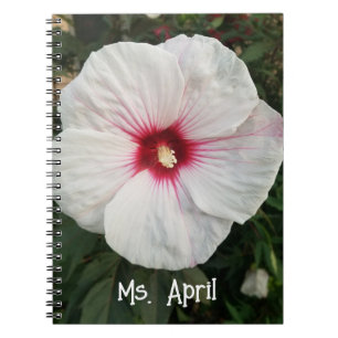 Personalised Vivid Hibiscus Floral Closeup Notebook