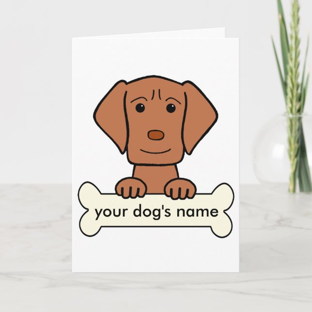 Personalised Vizsla Card (Front)