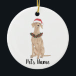 Personalised Vizsla Ceramic Tree Decoration<br><div class="desc">Make the nice list this year with an ornament of your favourite vizsla elf!</div>