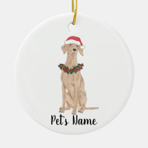 Personalised Vizsla Ceramic Tree Decoration