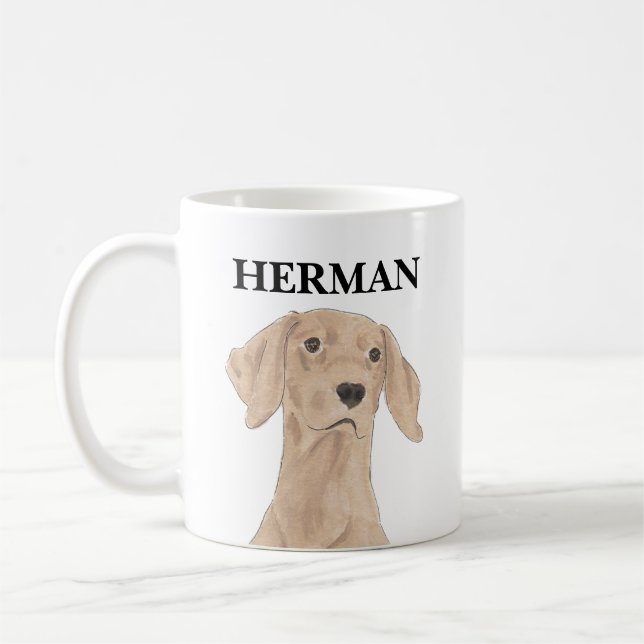 Personalised Vizsla Coffee Mug (Left)