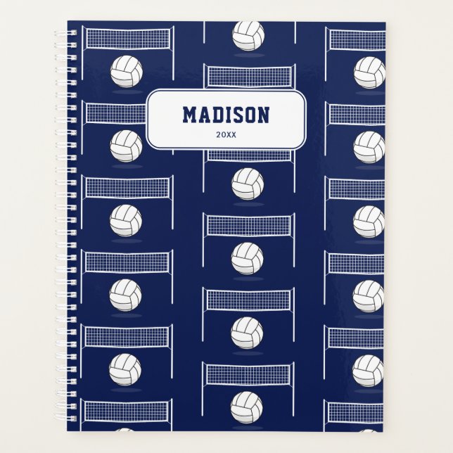 Personalised Volleyball Ball & Net Pattern Planner (Front)