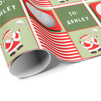 Personalised Volleyball Christmas Wrapping Paper