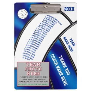 Personalised Volleyball Clipboards for Coaches