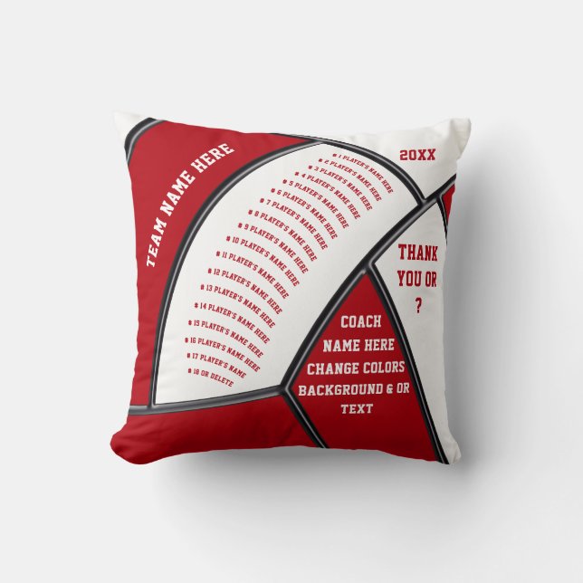 Personalised, Volleyball Coach Gift Ideas Cushion (Front)